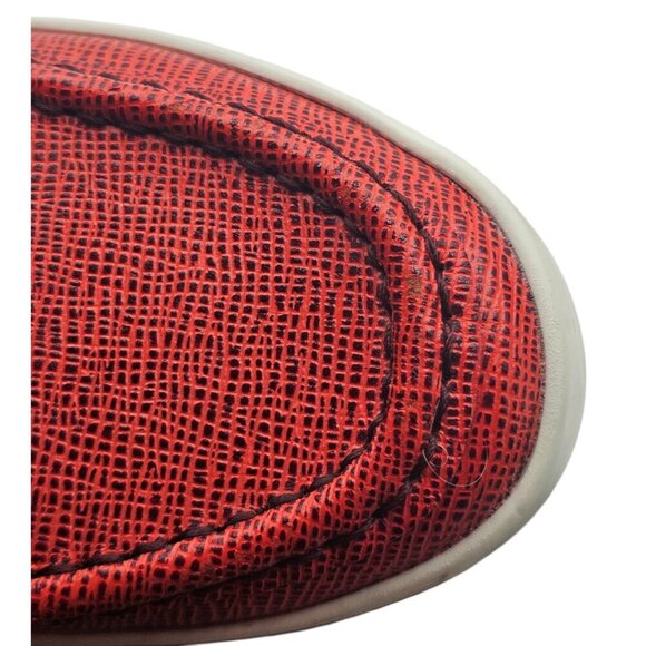 Women's - Rag & Bone Colby Red Leather Penny Loafers, Size 8 - Picture 9 of 13